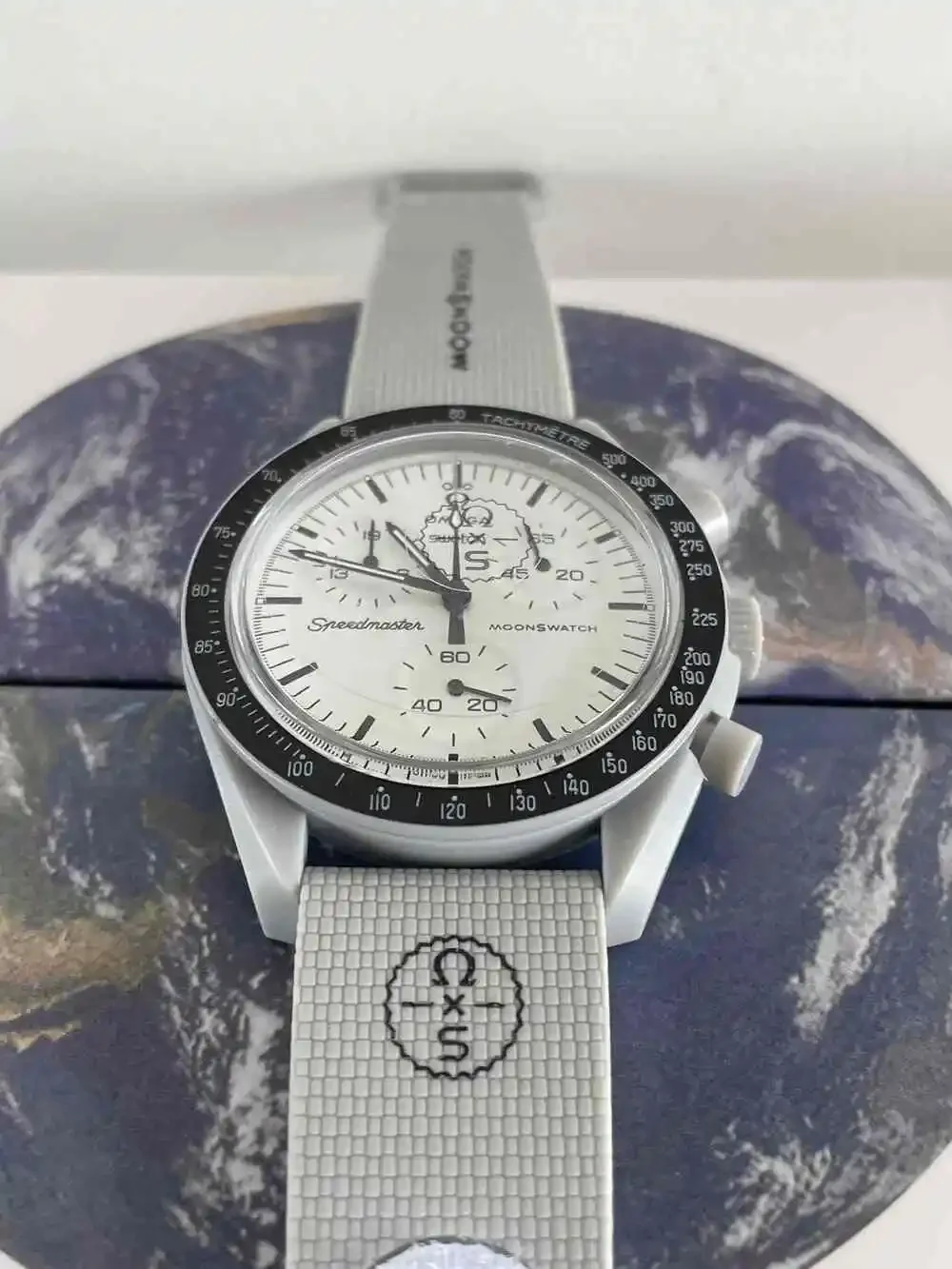 NWOT Men's OMEGA x Swatch Moonswatch 1965 Mission Grey Watch